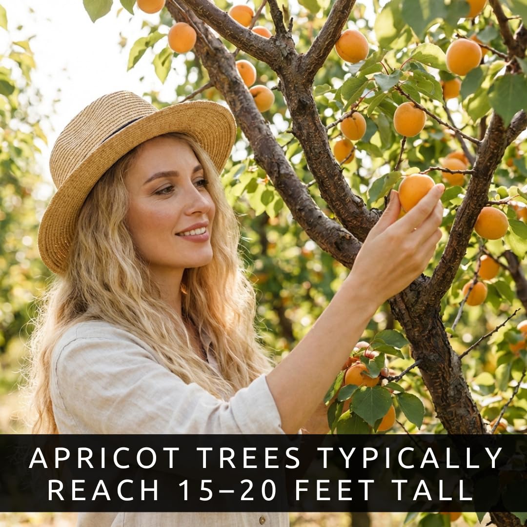 5 Apricot Tree Seeds for Planting (Prunus armeniaca) – Grow Sweet Fruit Trees at Home, Spring Blossoms, Summer Harvest, Heirloom Seeds for Garden, Backyard Orchard Starter
