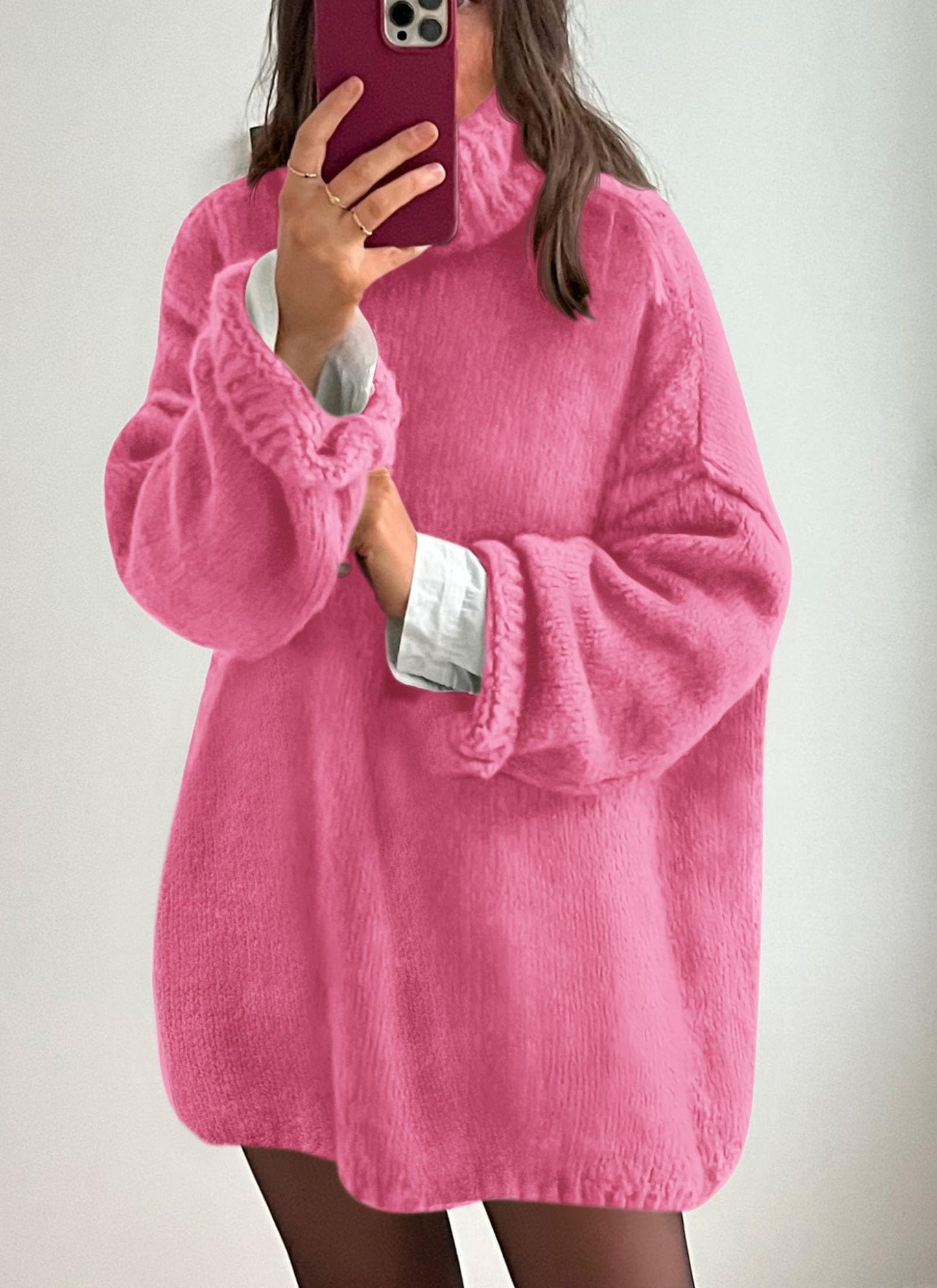 PRETTYGARDEN Oversized Sweaters for Women 2025 Chunky Turtleneck Sweater Fall Clothes Long Sleeve Tops Winter Clothing