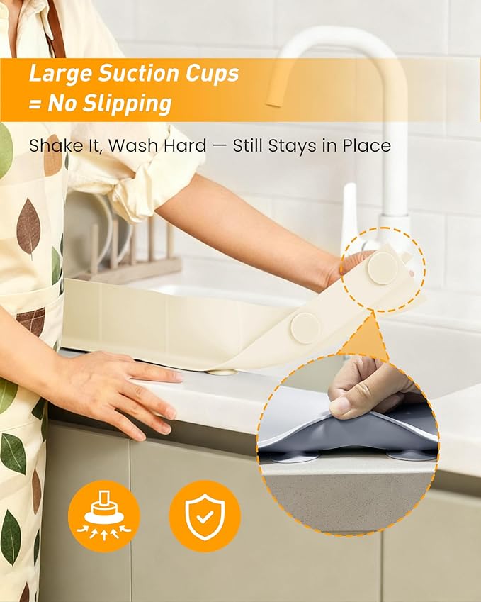 Kitchen Sink Splash Guard 23" Silicone Water Guard