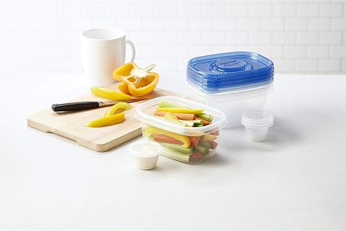 GladWare To Go Snack Food Storage Containers, Medium Rectangle Holds 24 Ounces