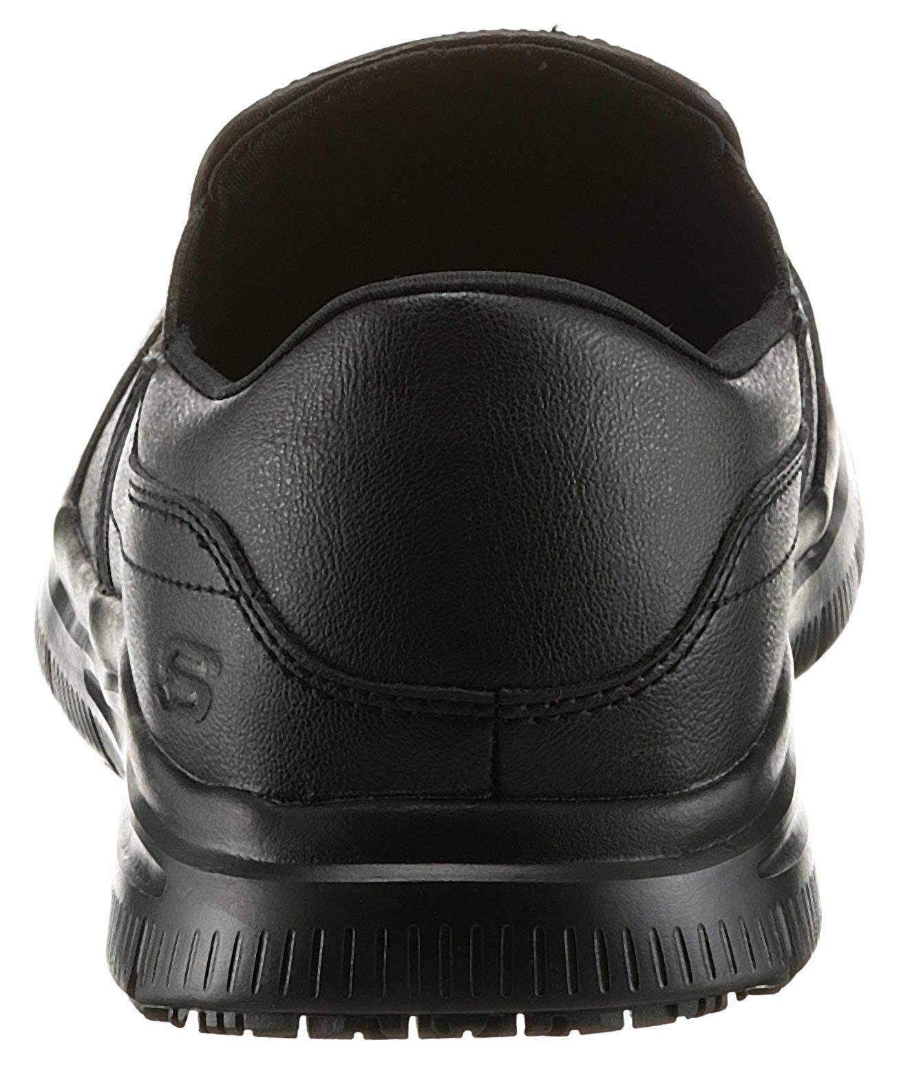 Skechers Mens Flex Advantage Sr Bronwood Slip On Trainers, Black Leather, 9 UK