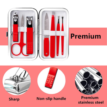 Manicure Set Nail Clipper Set Men Women Nail Clippers Toenail Fingernail Cutters Personal Care Tools Manicure Pedicure Tools with Travel Case Grooming Kit Present for Men Women Family Friends