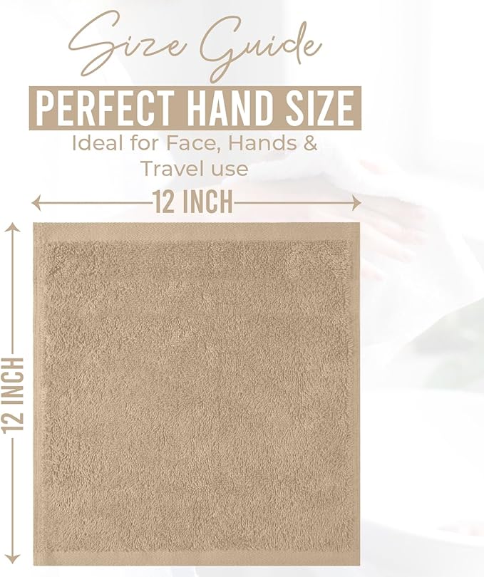 DAN RIVER 12 Pack Wash Cloths for Showering