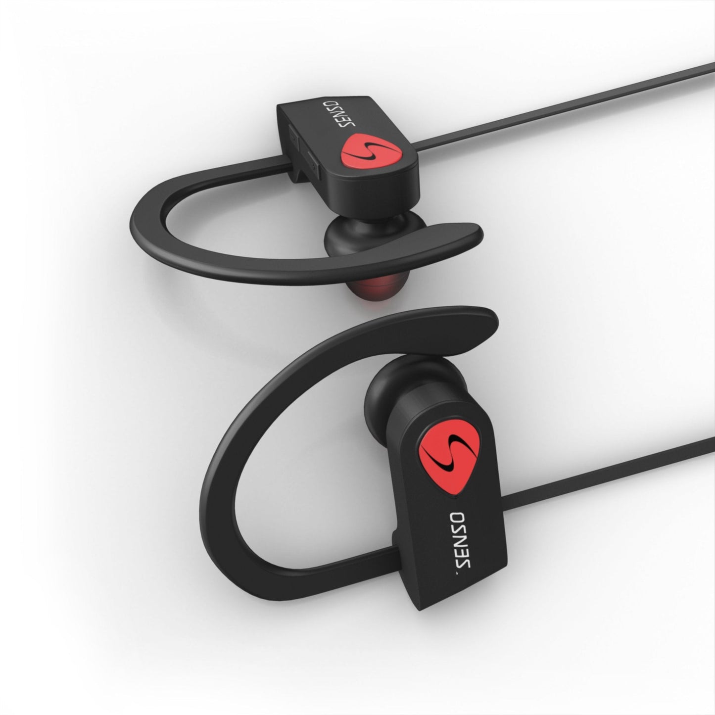 SENSO Bluetooth Headphones, Best Wireless Sports Earbuds w/Mic IPX7 Waterproof HD Stereo Sweatproof Earphones for Gym Running Workout Noise Cancelling Earphones Earbuds Noise Cancelling Headsets