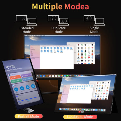 10.5''Portable Monitor for latop ,2K FHD 60HZ Laptop Monitor Screen,USB-C and HDMI Inputs, Ultra-Slim IPS Panel with HDR and Premium Smart Cover & Speakers for Laptop,PC,Phone,PS4/5,Switch,Mac,Xbox