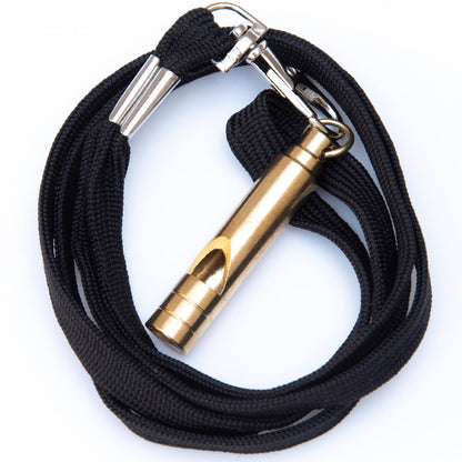 2PCS Brass Survival Whistles, 125dB Loud Emergency Whistle, Safety Whistle with Lanyard for Adults Hiking, Camping, Outdoor, Pet Training and Coaching