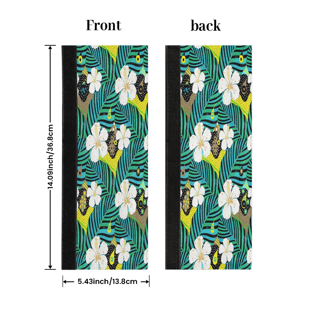 Pardick Refrigerator Door Handle Covers Set of 2, Tropical Flowerss Fridge Handle Cover Washable Fridge Dishwasher Oven Door Decor Protector Handle Cover, Keep Your Kitchen Appliance Clean
