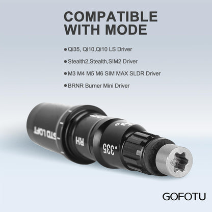 Gofotu Golf Shaft Adapter Sleeve .335 Tip Driver Fairway RH Compatible with Taylormade Qi4D,Qi35,Qi10,M1 M2 M3 M4 M5 M6 SIM SIM2 R15, Stealth2, Stealth,BRNR Mini Driver Black