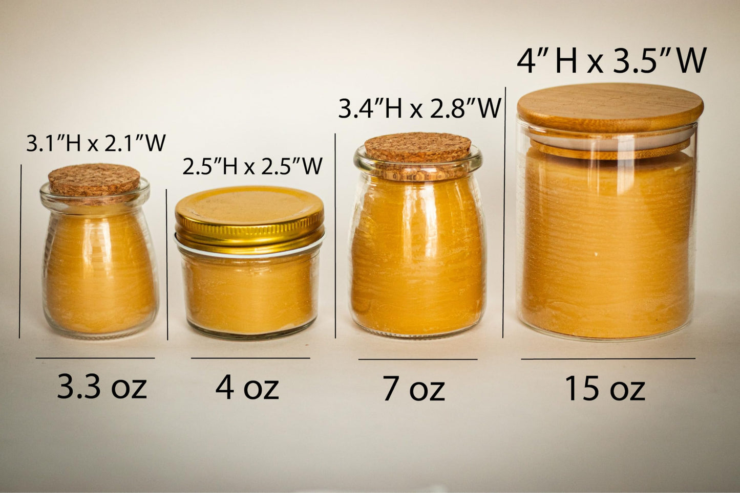 BeeTheLight Beeswax Jar Candle with Cork Lid - Rosemary Lemongrass Aromatherapy Candle - 20 Hours Burn Time - All Natural 100% Pure Beeswax Candle - Handmade Decorative Jar Candle