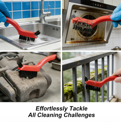 6-Pack Non-Scratch Nylon Cleaning Brushes - Mini Head Design with Ergonomic Grip & Hanging Hole for Delicate Surfaces & Daily Cleaning