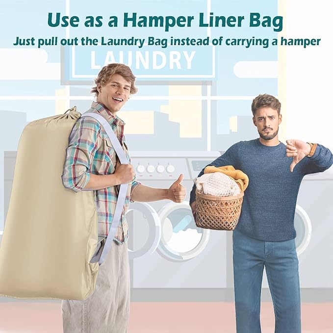 Heavy Duty Laundry Bag 2 Pack XL Nylon Laundry Bags