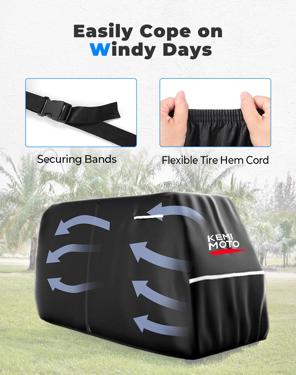 KEMIMOTO 600D Waterproof Golf Cart Cover, Universal Heavy Duty Large 6-Seater Golf Cart Rain Cover with Storage Bag Compatible with EZGO Club Car 6/4+2 Passenger, Black
