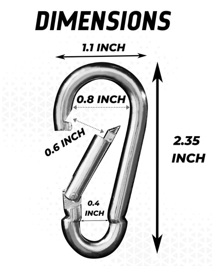 Carabiner Clip 5 Pack - Multipurpose Heavy Duty Carabiner - Carabeaner for Keys - Snap Hooks - Keychain Clips