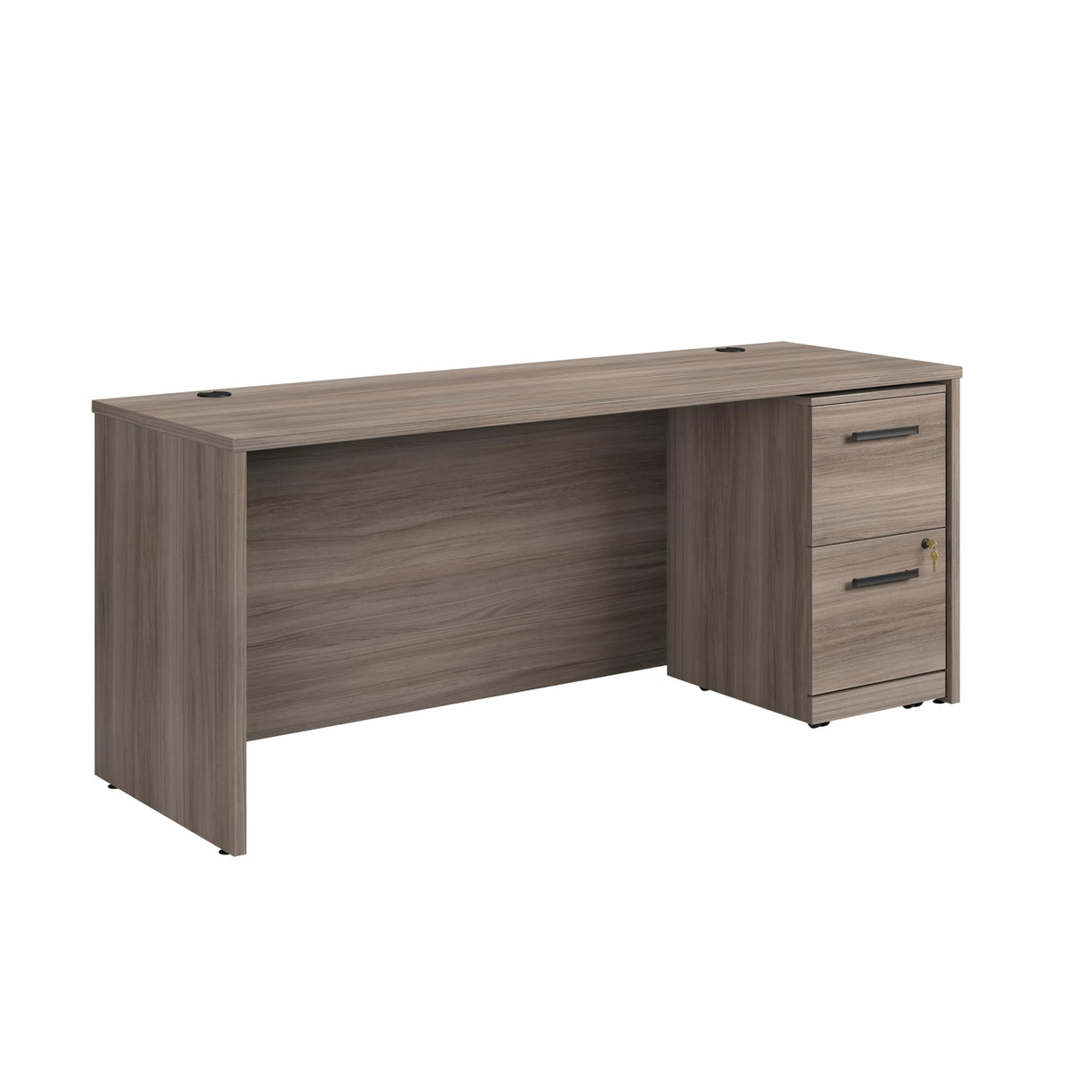 Sauder Office Works Affirm 72 X 24 Shell 2 Drawer Pedestal Ste Hudson Elm Finish