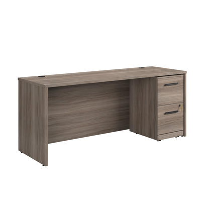Sauder Office Works Affirm 72 X 24 Shell 2 Drawer Pedestal Ste Hudson Elm Finish