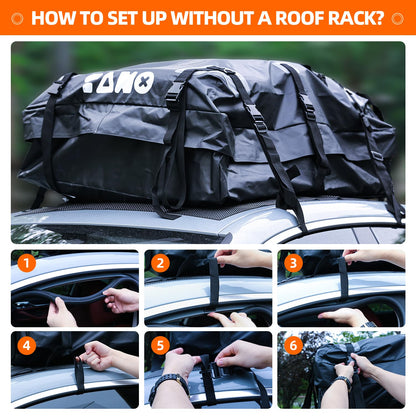 TANX 51" x 36" x 5" Roof Rack Cargo Carrier Basket with Waterproof Bag, Rooftop Cargo Carrier with Cargo Net & Ratchet Straps, Heavy Duty Roof Basket for SUV Truck, Hitch Cargo Carrier