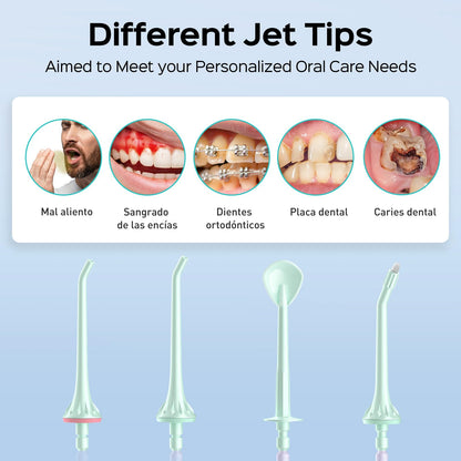 COSLUS Water Dental Flosser Pick for Teeth: 4 Modes Cordless Portable 300ML Larger Tank Water Teeth Cleaner IPX7 Waterproof Flossing Cleaning Picks for Home Travel Black C30(FC5360)