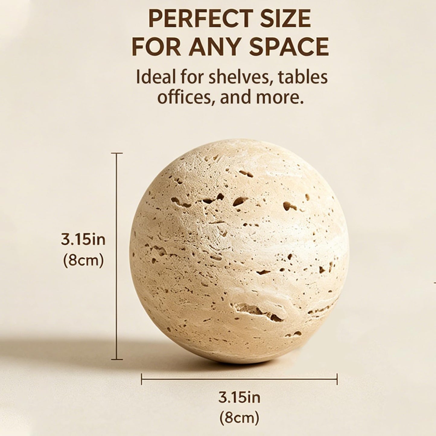 Limestone Balls, Natural Stone Balls, Natural Home Decor, Decorative Balls, Sustainable Bookshelf and Coffee Table Decorations