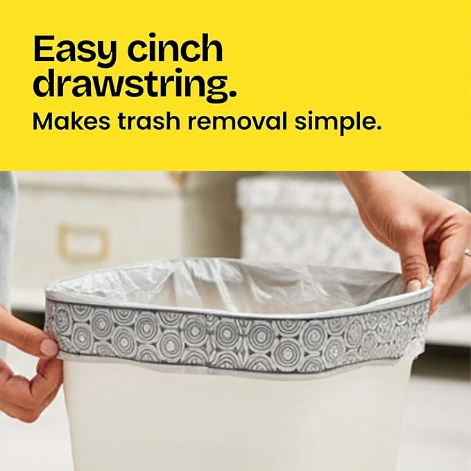Glad Medium Trash Bags, 8 Gallon, Lemon Fresh Bleach Garbage Bags, Resists