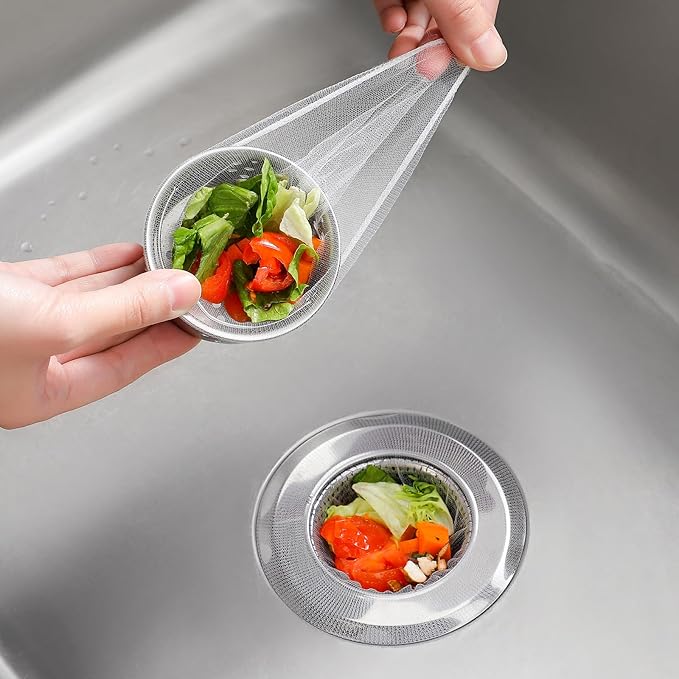 400 Pack Kitchen Sink Strainer Mesh Bag, Anti-Clogging Disposable Sink Drain