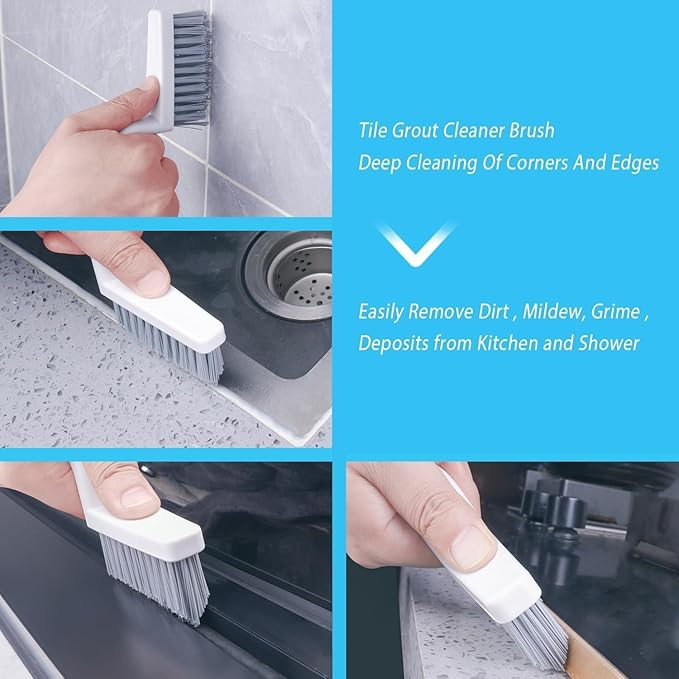 Grout Cleaner Brush, Hard Bristle Grout Cleaning Brushes Scrubber