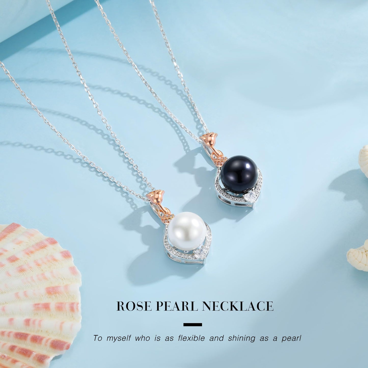 Iefil Anniversary Birthday Gifts for Women Wife, Black Pearl Necklace, Mothers Day Gift Christmas Valentines Day Gifts for Mom Wife