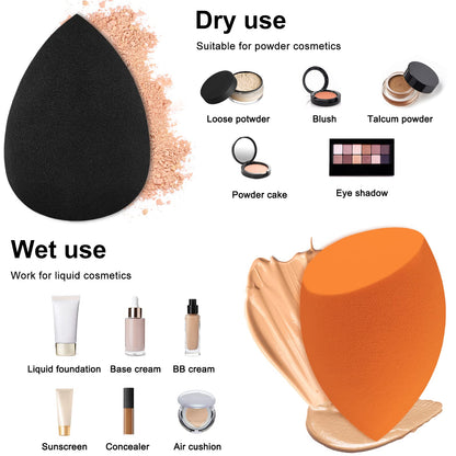 12 Pieces Professional Makeup Sponge Set,Latex Free Flawless Soft Setting Face Puffs,Multicolor Beauty Sponge Blender Cosmetic Applicator for Powder,Liquid,Facial Makeup Tools