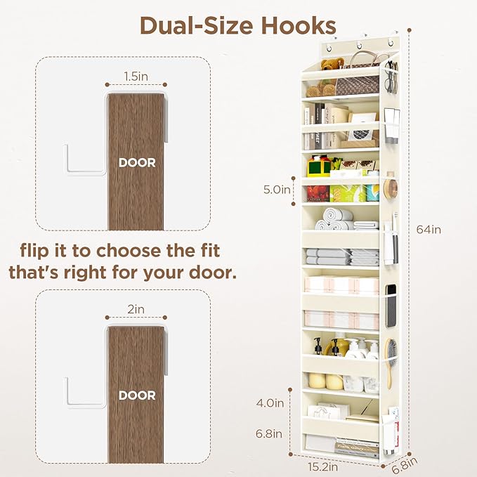 Over The Door Organizer, 7 Tier Door Hanging Organizers