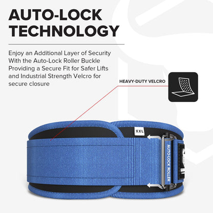 Weight Lifting Belt for Men and Women,Performance Auto-Locking Weightlifting Belt for Cross Training, Functional Fitness,Squats and Deadlift Contoured Weight Belts (Medium, Navy Blue)