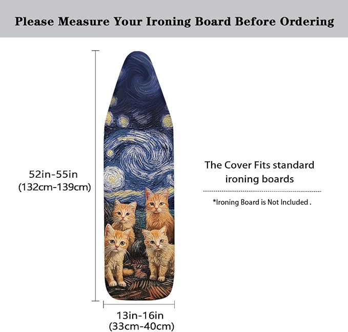Cats Starry Sky Ironing Board Cover and Pad Table Top Ironing Board Cover