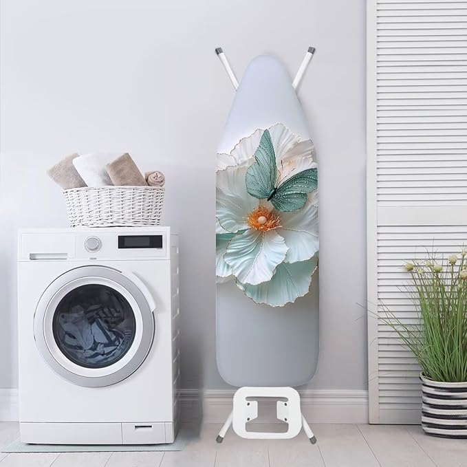 Butterfly Flower Easy Installation 15x54 Ironing Board Cover, Modern Aesthetic