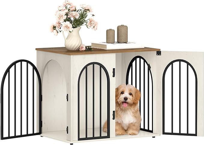 Hzuaneri 26.8'' Wooden Dog Crate Furniture, Indoor Dog Kennel Dogs Cage