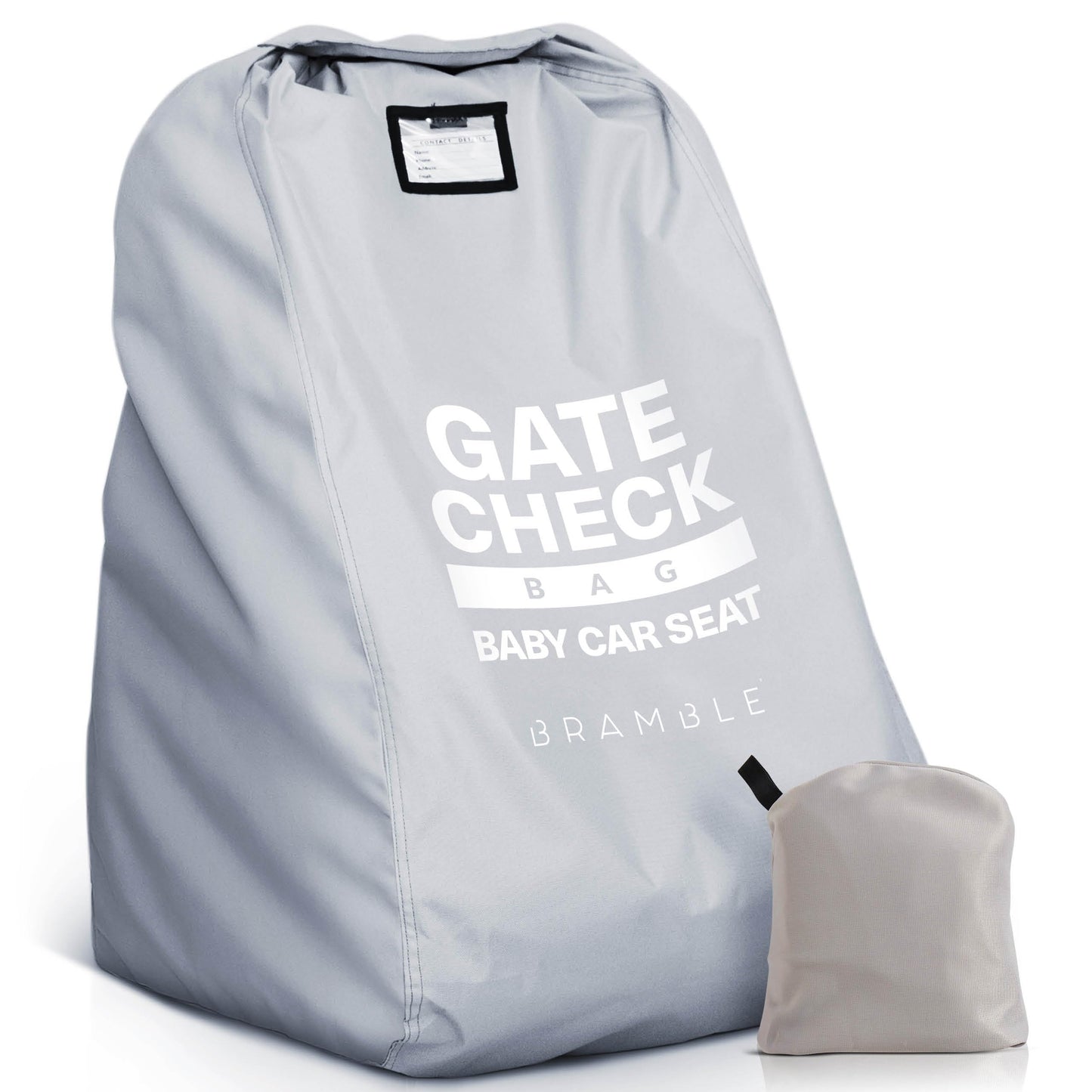 Bramble - Car Seat Travel Bag for Airplane Gate Check in - Car Seat Cover for Airport Travel - Water Resistant Protective Transport Bag (Grey)