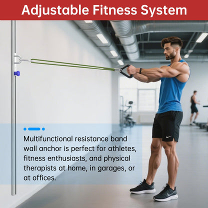 Resistance Bands Wall Anchor Exercise Equipment Platform Base 2 PCS (Length 40"), Adjustable Wall-Mounted Anchor Multi-Purpose Fitness System for Complete Full Body Strength Training