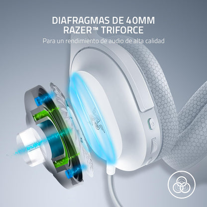 Razer Barracuda X Wireless Gaming & Mobile Headset (PC, PlayStation, Switch 2, Android, iOS): 2.4GHz Wireless + Bluetooth - Lightweight - 40mm Drivers - Detachable Mic - 50 Hr Battery - Mercury White