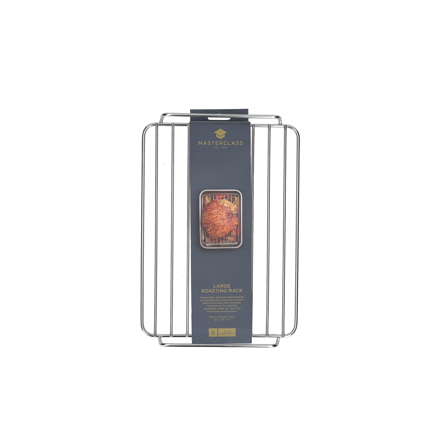 MasterClass Large Roasting Rack, Stainless Steel, 32 x 23.5 x 8cm, Metallic