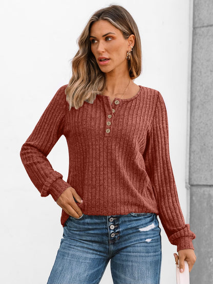 AUTOMET Long Sleeve Henley Shirts Women's Business Casual Lightweight Tunic Sweater Tops