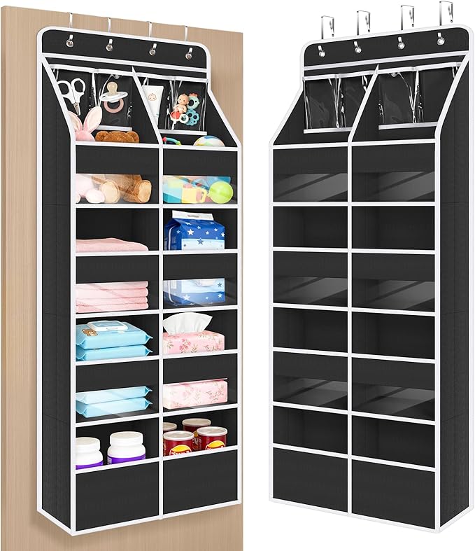 Univivi 5-Shelf Over Door Hanging Organizer Fabric Door Storage