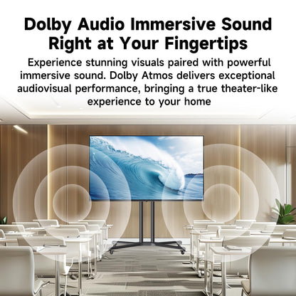 HORION 55 Inch 4K UHD Interactive Display for Conferences, Office, LED Commercial TV, Use for Commercial Signage Display, 260 nit, HDMI, USB, Wi-Fi, Speakers