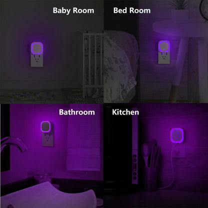 2 Pack Plug in Amber Night Light, Auto Dusk to Dawn, Soft Glow, Dimmable, Diffused Light, LED Lights for Bedroom, Kids, Bathroom, Sleep, Baby Nursery, Toddler, Hallway, Kitchen, Home Decor