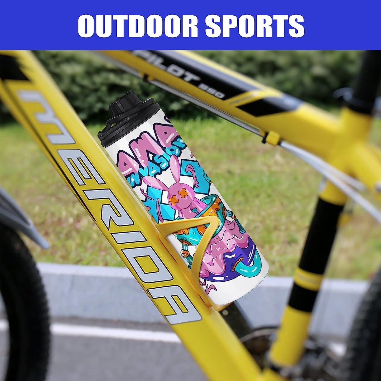 FECBK 30 Pack Sublimation Water Bottle Blanks 20 oz Sublimation Sports Water Bottle with Handle Stainless Steel Sublimation Tumbler Blanks with Lids and Straws, Individually Box, White, DIY Gift