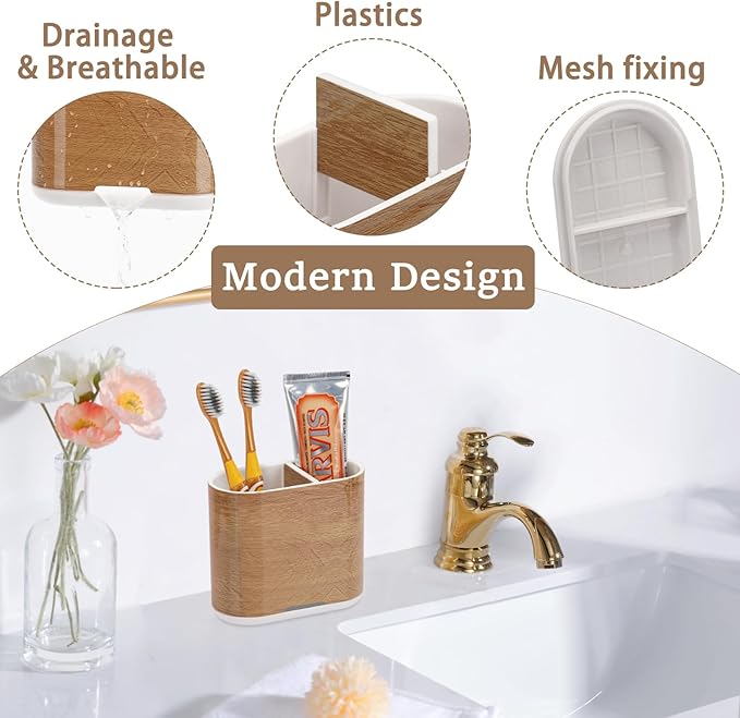 Toothbrush and Toothpaste Holder