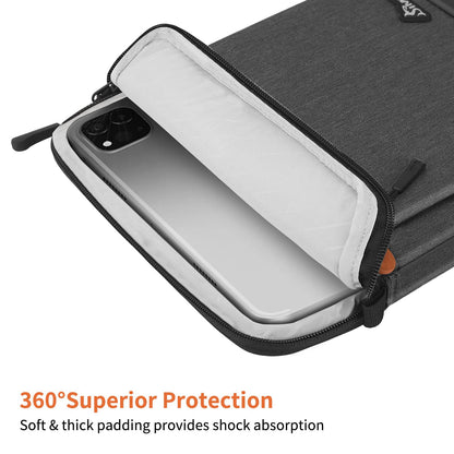 SIMTOP Tablet Sleeve Bag 12.9 Inch, iPad Pro (2018-2023),ipad carrying case with Shoulder Strap, ipad accessories Briefcase messenger bags Waterproof Microsoft Surface Go,Dark Grey
