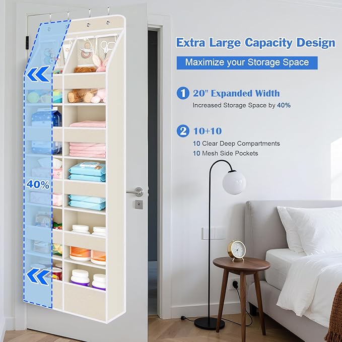 Univivi 6-Shelf Over Door Hanging Organizer Fabric Door Storage