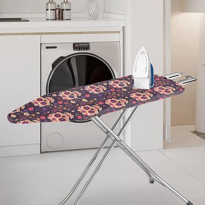 Halloween Skull Steam Ironing Board Cover Mexican Sugar Skulls 15x54 Inch