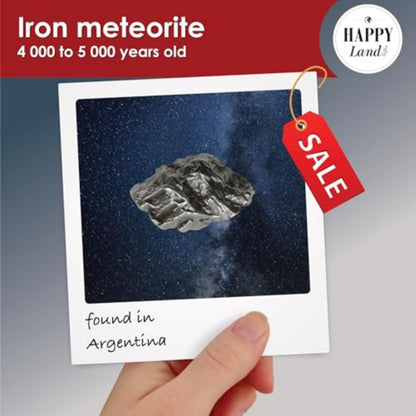 happylandgifts® Romantic Gift Set | Shooting Star | Unusual Gift | Real Meteorite in Red Heart Box | Tea Light | Rose Petals | Certificate Roll | Meteor Gifts