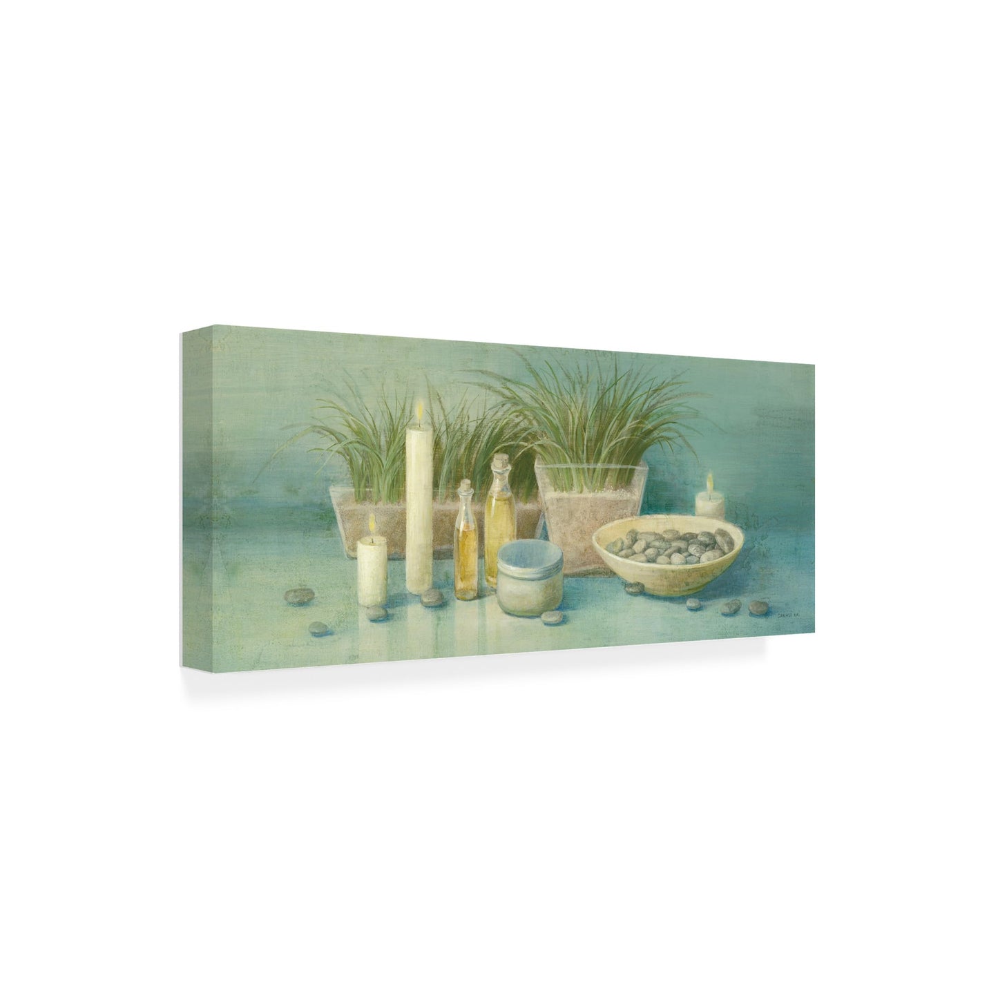 Trademark Fine Art Canvas Wall Art - Danhui Nai 'Tranquil Spa I' Wall Art for Living Room, Bedroom, or Office Décor