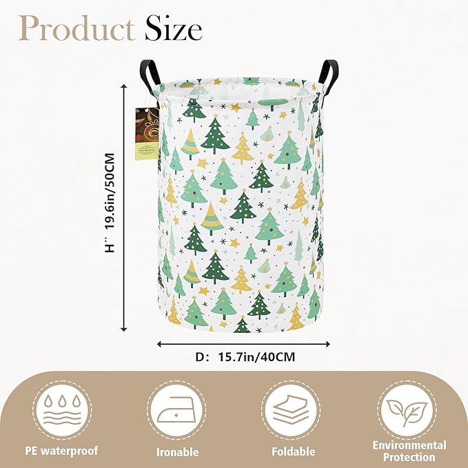 HUNRUNG Laundry Hamper, Large Canvas Fabric Lightweight Storage Basket Toy
