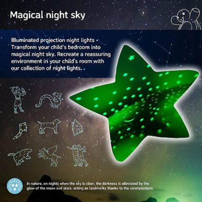 Cloud b Twilight Turtle Green - Baby Night Light Kids Constellation Star Projector | Auto Shut Off Kids Night Light Baby | Eases Fear of Dark, Soothing LEDs, 8 Constellations, 3 Colours