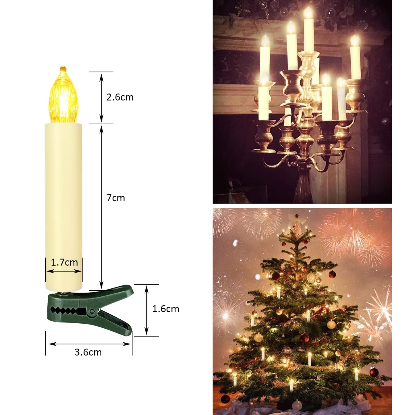 Sunjas 30PCS LED Flameless Candles Battery Operated Christmas Tree Candles with Remote, Button Cell Battery, Timer, Dimmer Battery Candle Flickering Warm Light Window Candle Christmas Home Decor